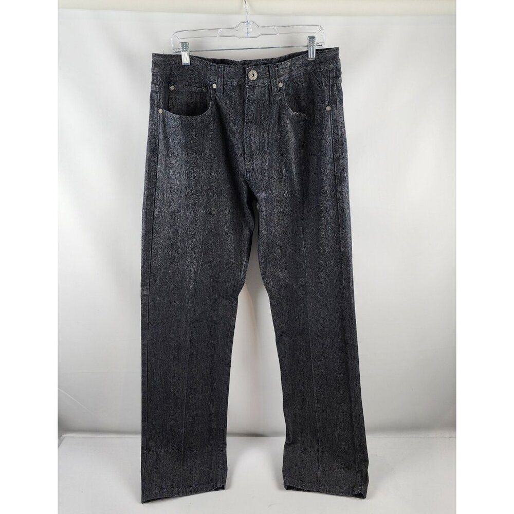 Knockout KO Jeans Mens 36x33 Vintage Y2K Black Easy Fit Hip Hop Streetwear